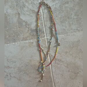 Free People Multi Beaded Daisy and Beaded Belt